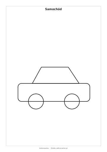 Podgląd PDF: kolorowanka do druku Samochód