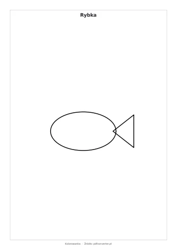 Podgląd PDF: kolorowanka do druku Rybka