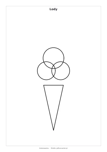 Podgląd PDF: kolorowanka do druku Lody