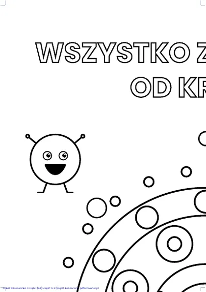 Plakat kolorowanka na Dzień Kropki w 4 częściach do sklejenia w format A2